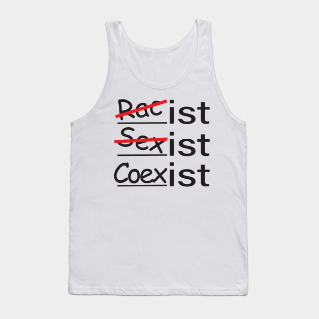 Coexist Tank Top by DavyG